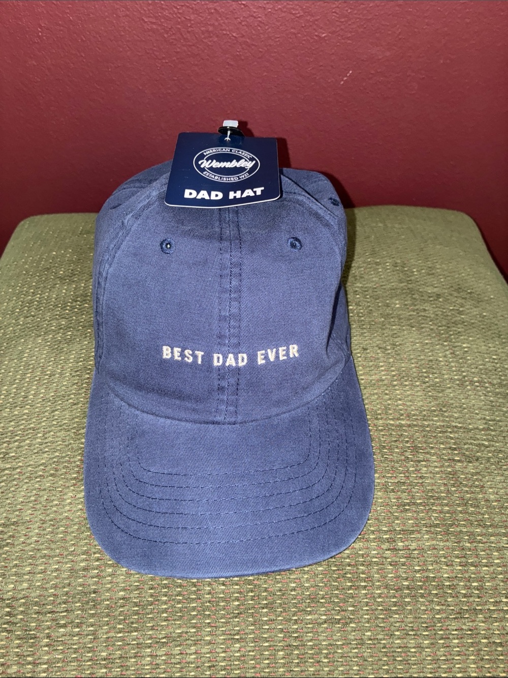 Wembley Navy Blue "Best Dad Ever" Embroidered Dad Hat